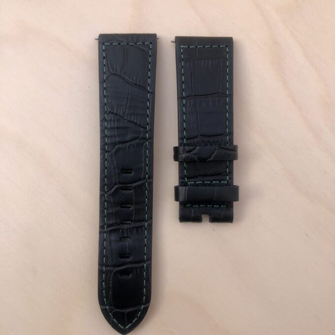 LUM-TEC CROC STYLE WITH GREEN STITCHING 24mm