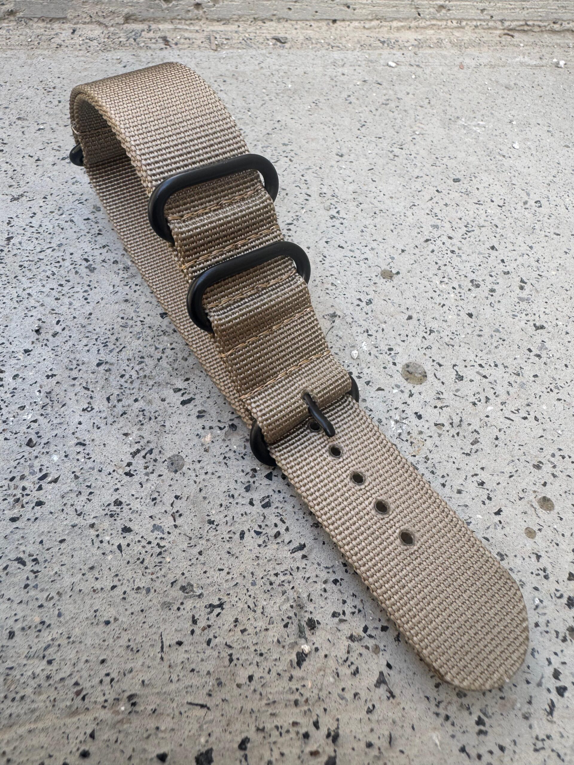 Tan Nylon Military Style Strap PVD Hardware - Image 2
