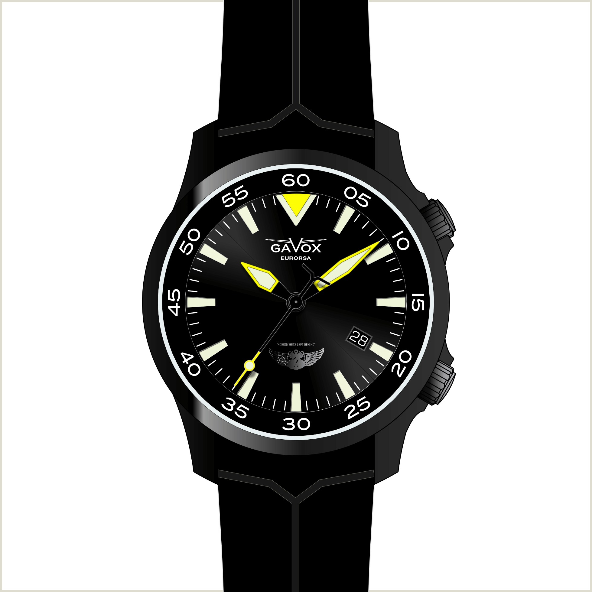 Gavox AviDiver EURORSA (super confortable moulded silicone strap)
