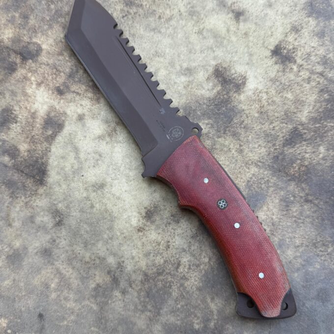 Fixed Blad Tanto Tactical Titanium Steel Knife